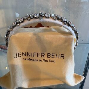 Jennifer Behr Silver Crystal Embellished Headband